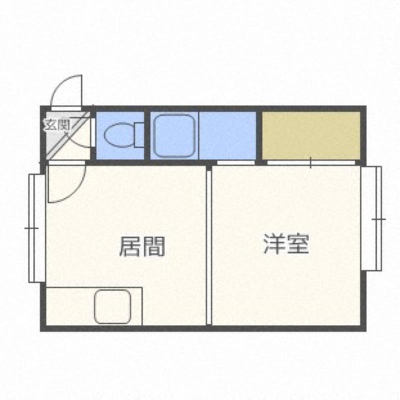シャルマン283(1DK/2階)の間取り写真