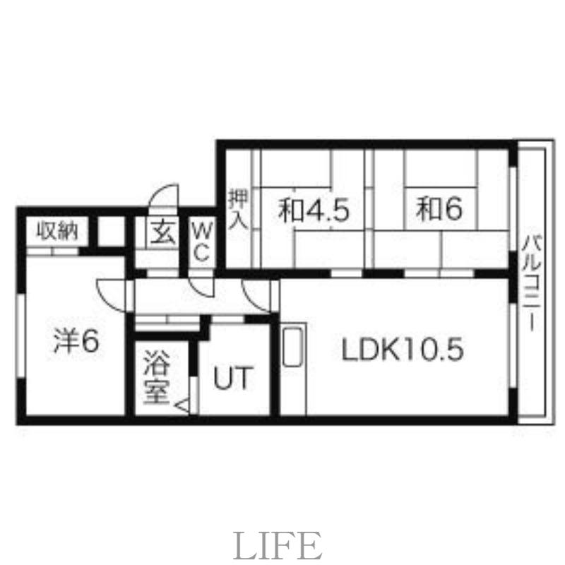 ハイツしみず(3LDK/1階)の間取り写真