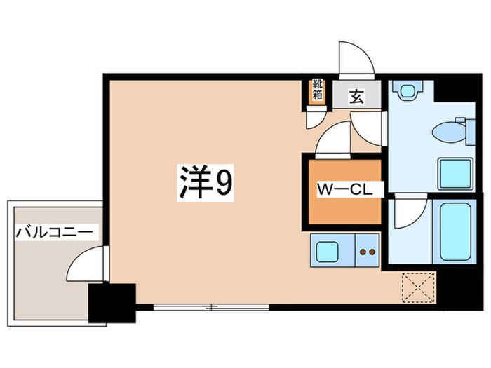 スパシエ東神奈川(ワンルーム/2階)の間取り写真