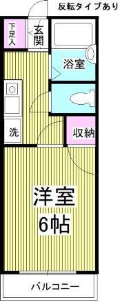 GRASS SQUARE 七番館(1K/1階)の間取り写真