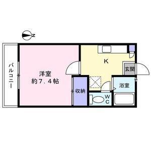 リーフサイドビレッジA棟(1K/1階)の間取り写真