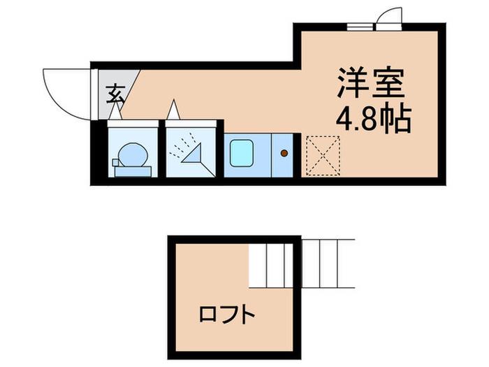 フレシール中落合(ワンルーム/1階)の間取り写真
