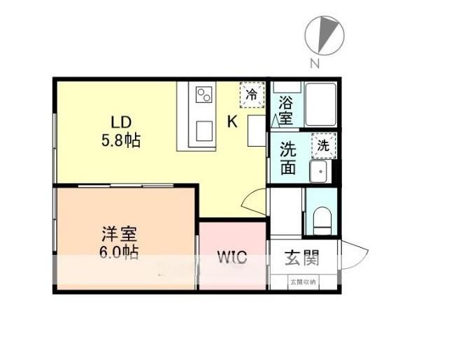 ROYAL MINT(1LDK/1階)の間取り写真