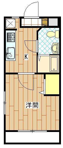 ゼフィロス(1DK/3階)の間取り写真