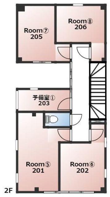 王子ビル(ワンルーム/2階)の間取り写真