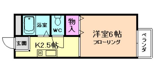 ル・クレールI(1K/1階)の間取り写真