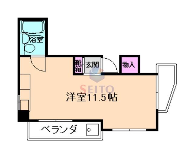 クレール曽根(ワンルーム/4階)の間取り写真