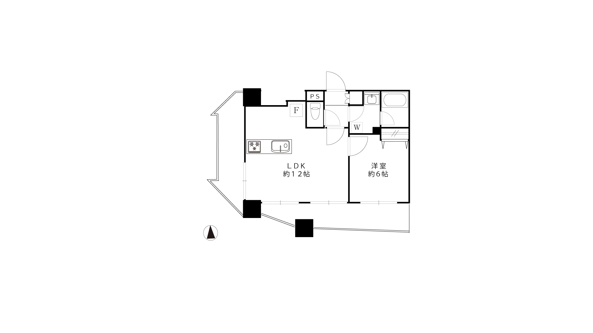 レコルテ溝の口(1LDK/5階)の間取り写真