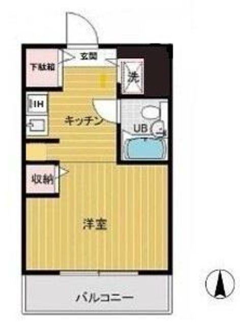 ウィンベルソロ西川口第6(ワンルーム/4階)の間取り写真