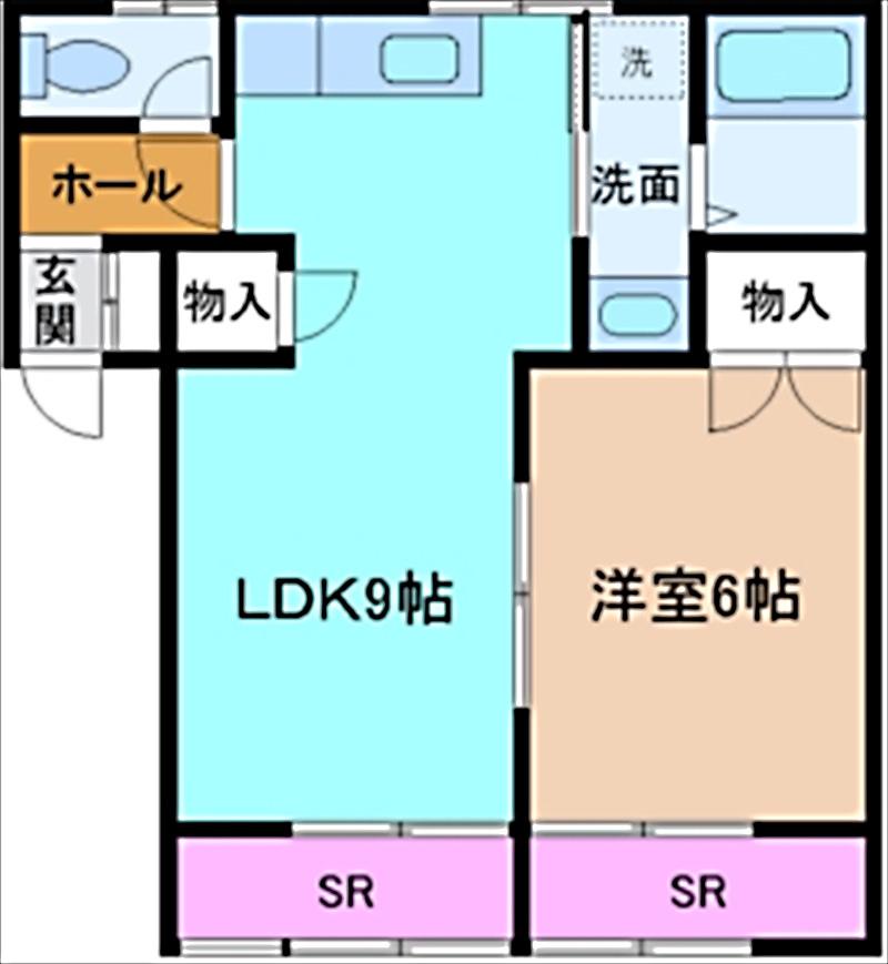 アベイユ(1LDK/1階)の間取り写真