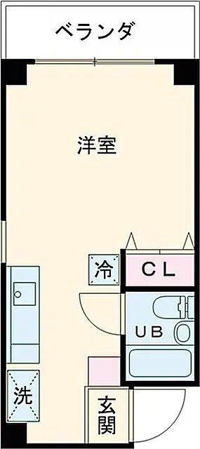 東京メトロ東西線 葛西駅 徒歩13分 4階建 築35年(1K/3階)の間取り写真