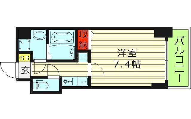 S-RESIDENCE緑橋駅前(1K/11階)の間取り写真