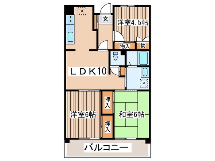 PLENDY相模原清新(3LDK/1階)の間取り写真