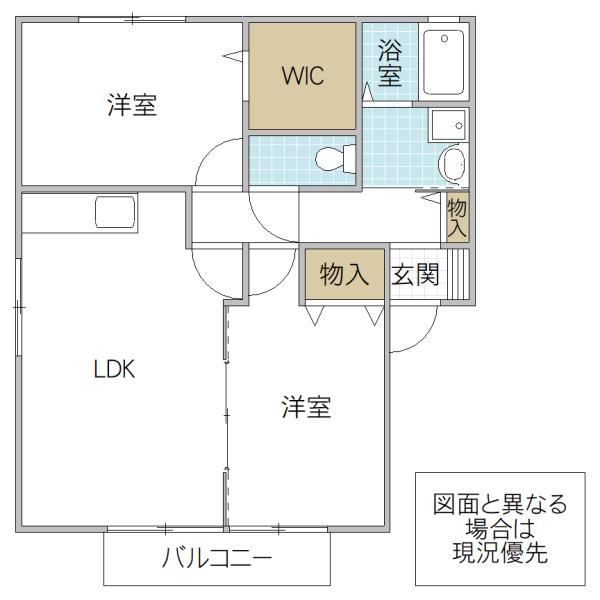 クレスト(2LDK/1階)の間取り写真