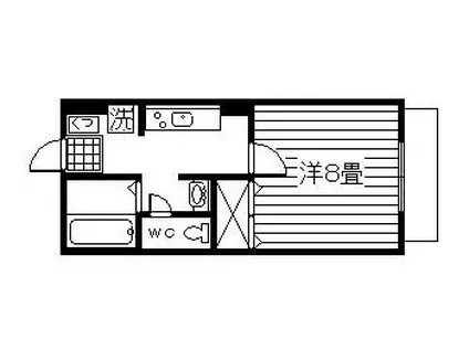 モナリエプライズ A棟(1K/1階)の間取り写真