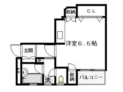 川添ビル(ワンルーム/2階)の間取り写真