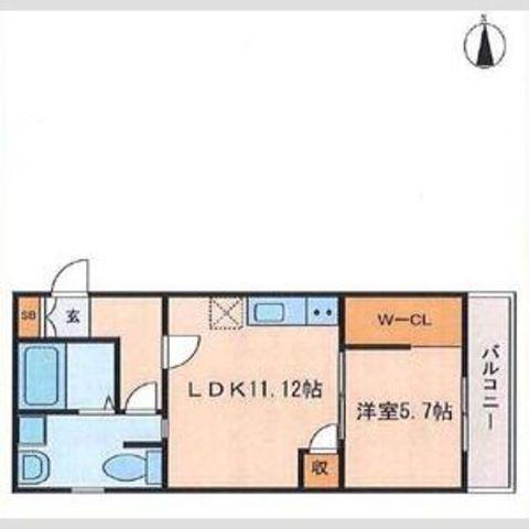 デュオ呉服町(1LDK/3階)の間取り写真