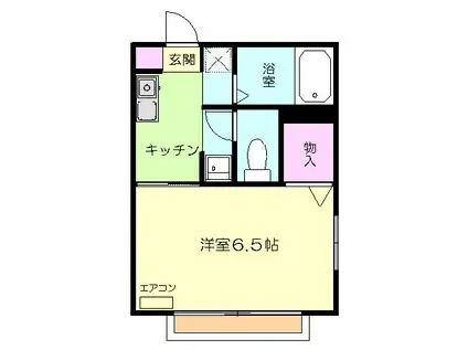 エクセル牛久(1K/2階)の間取り写真