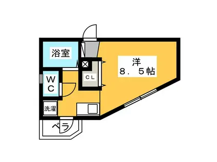 PAO上石神井(ワンルーム/2階)の間取り写真