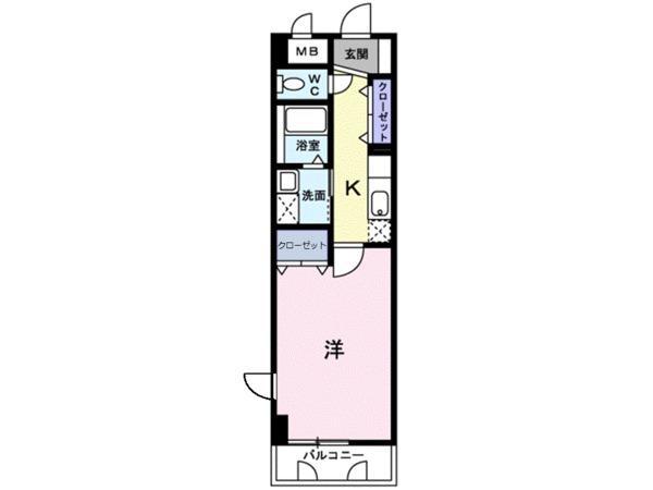 T-SAISON倉敷(1K/3階)の間取り写真