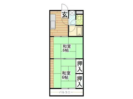 メゾンアルパ宮町(2K/3階)の間取り写真