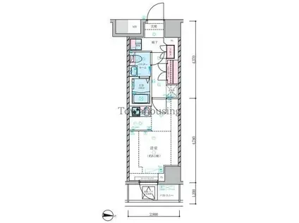 ジェノヴィア両国VIグリーンヴェール(1K/8階)の間取り写真
