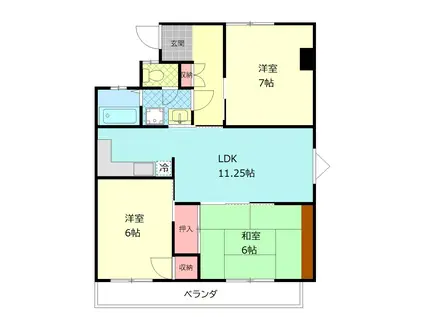 アグリス正(3LDK/2階)の間取り写真