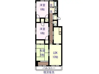 ISタウン(3LDK/3階)の間取り写真