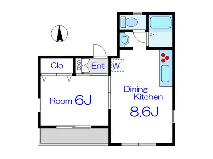 フルール潮田(1LDK/3階)の間取り写真