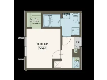 AGRANDE一橋学園(1K/2階)の間取り写真