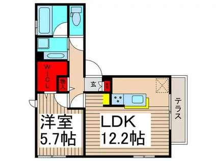 DER GRENZE(1LDK/3階)の間取り写真