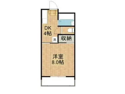 本田コーポ(1K/2階)の間取り写真