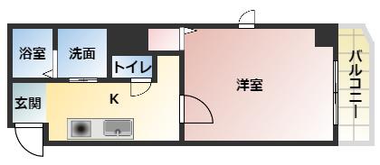 GROOVE守口(1K/5階)の間取り写真