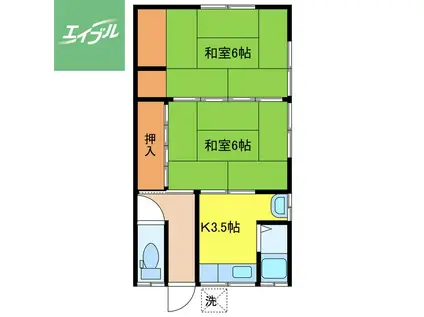 辻郷アパート(2K/1階)の間取り写真