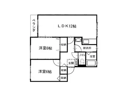サンガーデン加儀田2号地(2LDK/2階)の間取り写真