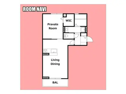 セレーノ南田宮(1LDK/3階)の間取り写真