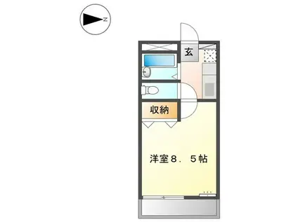 ロジュマンI(1K/3階)の間取り写真