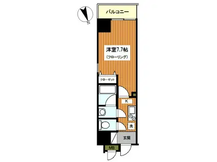 横浜コーヨー八番館(1K/8階)の間取り写真