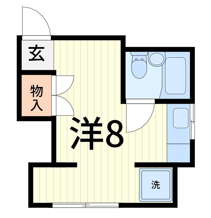 玉舎ビル(ワンルーム/4階)の間取り写真