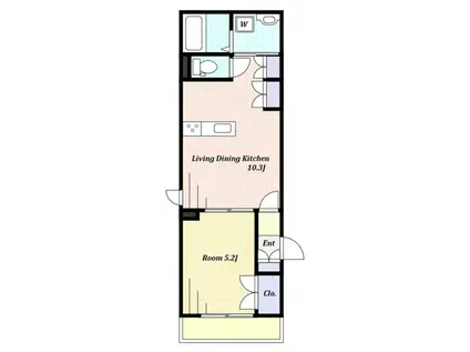 クレシア(1LDK/1階)の間取り写真