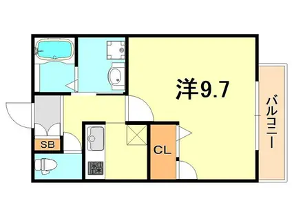 フォレスト布引(1K/1階)の間取り写真