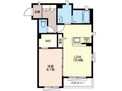 メゾン・ド・ファミーユ(1LDK/2階)の間取り写真