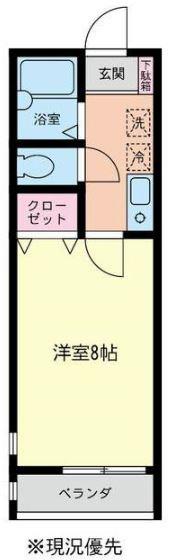 グリンフォレスト(1K/1階)の間取り写真