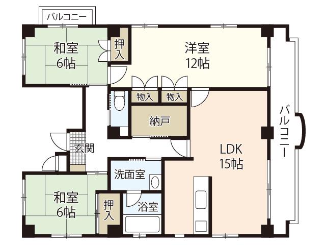 セラビル(3SLDK/3階)の間取り写真