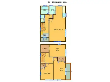 JR横浜線 淵野辺駅 徒歩22分 2階建 築21年(3LDK/2階)の間取り写真