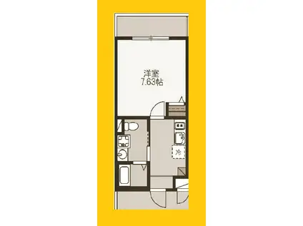 オークレールミツザワ(1K/5階)の間取り写真