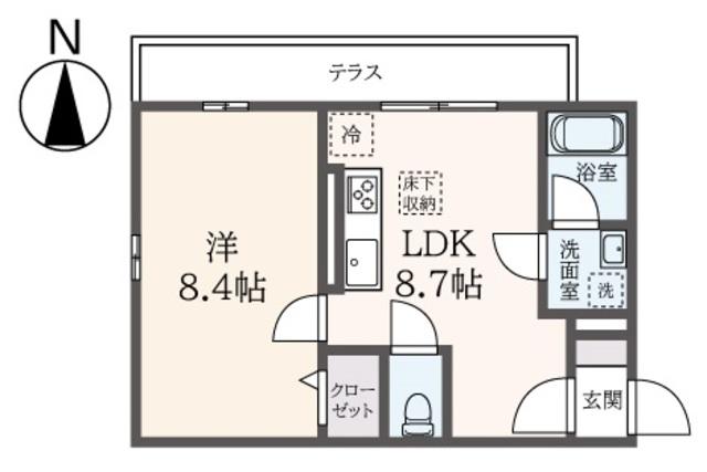 MAESTRO (1LDK/3階)の間取り写真