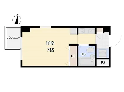 ドムス・セラシィ(1K/1階)の間取り写真