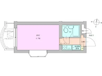 RBM大岡山レジデンス(1K/3階)の間取り写真