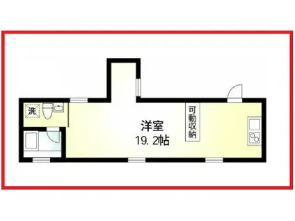 ブルックハウス(ワンルーム/6階)の間取り写真
